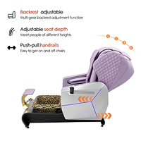 Fauteuil de pédicure de luxe à dossier haut avec airbag et brumisateur, design original, pour spa de massage des pieds électrique et salon de manucure