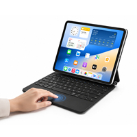 Coque avec clavier pour iPad Air M4/M3/M2 11 pouces, support magnétique flottant avec trackpad et rétroéclairage