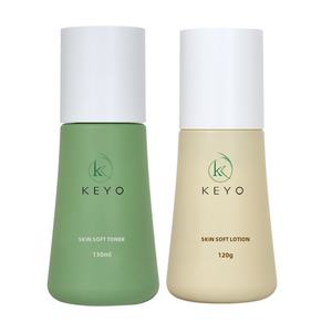 120ml-130ml Bouteille de lotion et de <span class=keywords><strong>toner</strong></span> pour la peau verte et <span class=keywords><strong>beige</strong></span> en forme de cône PET vide avec bouchon à vis blanc en gros - Product Image 4