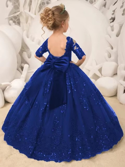 gown green flower girl