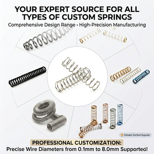 Ressort de compression, d'extension et de torsion OEM personnalisé, <span class=keywords><strong>fil</strong></span> de 0,1 mm à 8,0 mm, acier de précision, fournisseur d'usine de métal industriel CNC - Product Image 1