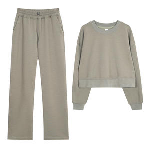 Completo Sportivo Casual da Donna per Fitness e Yoga, <span class=keywords><strong>Felpa</strong></span> a <span class=keywords><strong>Maniche</strong></span> Lunghe e Top in Tessuto Traspirante - Product Image 5