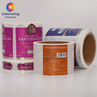 Étiquettes autocollantes personnalisées pour bouteilles de whisky, durables, imperméables, impression privée, rouleaux d'étiquettes adhésives pour l'emballage des boissons