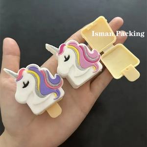 Распродажа, пластиковый мини-контейнер для бальзама для губ в форме единорога, пустой креативный чехол для губной помады с силиконовым держателем - Product Image 1