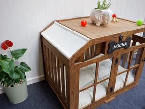 Cane moderno per animali domestici mobili in legno cassa per animali domestici mobili per la casa del cane in legno casa cane recinzione per animali domestici - Product Image 2
