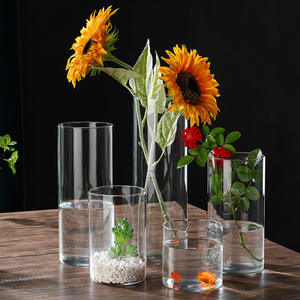 <span class=keywords><strong>Vase</strong></span> cylindrique en verre <span class=keywords><strong>transparent</strong></span> de luxe 70 <span class=keywords><strong>80</strong></span> 100 <span class=keywords><strong>cm</strong></span> de <span class=keywords><strong>haut</strong></span> avec logo personnalisé - Product Image 1