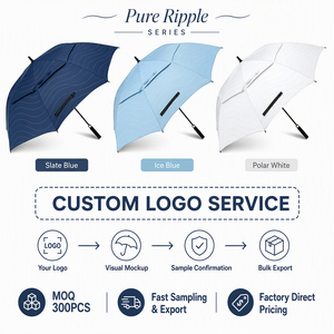 Parasol de patio d'hôtel de luxe, motif Aurora, logo personnalisé, cadeau d'entreprise, anniversaire, promotionnel, parapluie de golf - Product Image 6
