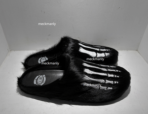 Men's and women's leather lightweight cork clogs summer flat bottom embroidered closed toe slippers available for customization - Product Image 5