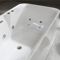 Baignoires de massage autoportantes en acrylique avec jets d'air et hydromassage