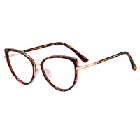 Lunettes de vue pour femmes en TR90, anti-lumière bleue, dégradées, forme œil de chat, montures optiques en forme de diamant, Gafas Brille Anteojos
