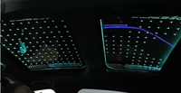 Luz Interior de cielo estrellado LED automático para Benz Clase C W204, dos techos corredizos, película de techo panorámico para coche