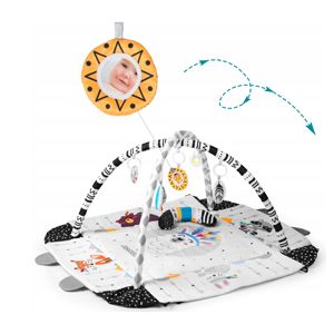 4 en 1 Multifonction Soft Toy Gym Rack 20 Balls Musical Playmat Cotton Activity Mat & Folding Fence 2cm Thick Baby Floor Cushion - Product Image 5