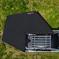 270-Grad-Autodachzelt mit LED-Beleuchtung, 4WD-Vordach, 270-Grad-4x4-Offroad-Autodachvordach, gerader Ausleger, faltbares Vordach