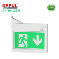 Film indicateur remplaçable rétro-éclairé Installation suspendue Lumière LED en plastique ultra-mince LiFePO4 Panneau de sortie d'urgence Urgence