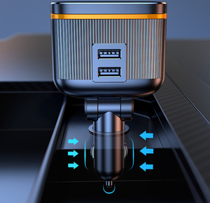 Chargeur de voiture super rapide, cadeau idéal pour les pères et les amis, 6 en 1, 2 USB, 2 Type-C1 PD45W plus 2 adaptateurs, charge rapide pratique en voiture - Product Image 2