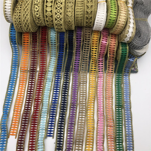 Châu Phi Đầy Màu Sắc Thêu Vàng Bện Ren Cắt Tỉa Ribbon Trim Cho Thủ Công May Wedding Đính DIY Rộng 2Cm - Product Image 5