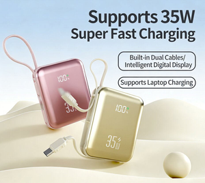 <span class=keywords><strong>Batterie</strong></span> <span class=keywords><strong>externe</strong></span> de voyage facile à transporter 10000 mAh avec câble pour smartphones, tablettes, ordinateurs portables, charge rapide, power bank - Product Image 1