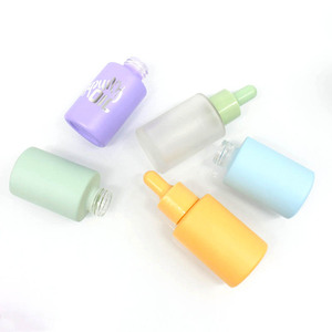 บรรจุภัณฑ์เครื่องสำอาง สีชมพู สีม่วง สีแดง สำหรับผลิตภัณฑ์บำรุงผิว ขนาด 20 มล. 30 มล. 40 มล. 50 มล. 60 มล. 80 มล. ขวดแก้วแบบหยดสำหรับเซรั่มและน้ำมัน - Product Image 3