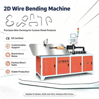 Machine de cintrage automatique de fil CNC pour usine, 3-8 mm, acier au carbone, avec servomoteur et engrenages – pour services de formage d'extrémités