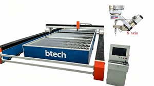 Découpeuse à jet d'eau CNC industrielle 5 axes avec pompe, coupe biseautée à 45 degrés, pour métaux épais, haute précision 0,1 mm, puissance 37 kW - Product Image 1