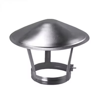 Bouchon de pluie en acier inoxydable pour cheminée extérieure et poêle Couverture de tuyau d'échappement coupe-vent Produit de services de fabrication