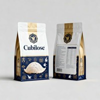 Sacs à fond plat à large ouverture avec logo personnalisé imprimé, pratiques pour le remplissage de nourriture, utilisés pour les sachets de flocons d'avoine, de noix et de nourriture pour oiseaux