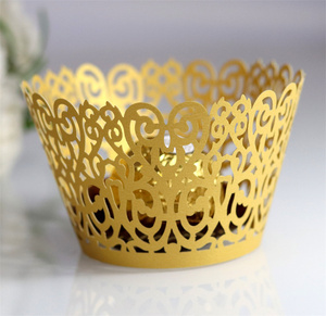 Décoration DIY Dentelle Décor Anniversaire Mariage Fête Décoration Baby Shower Gâteau fait main Découpé au Laser Cupcake Wrappers - Product Image 2