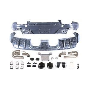 Diffuseur d'échappement de pare-chocs arrière KM TurboGT 2018-2023 <span class=keywords><strong>Cayenne</strong></span> <span class=keywords><strong>Coupé</strong></span> Upgrade Fit for TurboGT Rear Bumper Exhaust <span class=keywords><strong>Coupé</strong></span> TurboGT Rear - Product Image 1