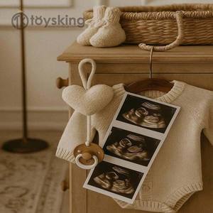 Ensemble barboteuse en tricot d'hiver pour bébé - <span class=keywords><strong>Combinaison</strong></span> en tricot torsadé pour nouveau-né, chapeau et chaussettes 3 pièces, 0-12 mois, cadeau unisexe - Product Image 2