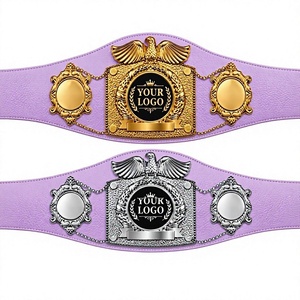 Ceinture de championnat de boxe personnalisée en cuir, ceinture de championnat de arts martiaux en cuir, ceinture de championnat unisexe - Product Image 1
