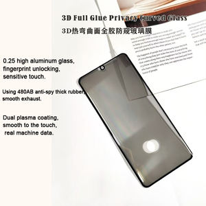 Verre incurvé à haute teneur en aluminium 3D pour <span class=keywords><strong>Samsung</strong></span> S23 S24 S25 Protecteurs d'<span class=keywords><strong>écran</strong></span> en verre de confidentialité pour téléphone portable ultra - Product Image 4