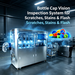 Sistema de Inspección de Tapas de Botellas Industriales con Visión Artificial, Alimentador Automático y Rechazador, Detección de Defectos Superficiales - Product Image 3