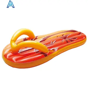 Chinelo inflável em PVC float mattress de ar para personalizar o brinquedo inflável da linha de água do leito do desenho