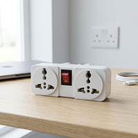 Adaptateur de voyage universel 2-en-1 flambant neuf avec prises UK/US/EU/AU, certifié CE ROHS, protection OTP/OVP, AC noir et blanc, ABS, cuivre