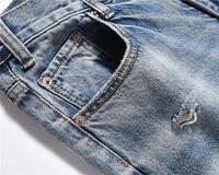 Pantalons streetwear personnalisés avec logo brodé, jeans vintage empilés, coupe droite, jeans pour hommes