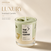 Vela Aromática Personalizada con Aroma a Matcha y Café Helado, Vela de Cera de Gelatina para Decoración del Hogar, Regalo, Venta al por Menor, Pedidos Mixtos, Marca Privada