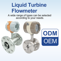 Medidor de Flujo de Turbina de Acero Inoxidable de Alta Precisión, Conexión de Brida, Sensor de Flujo de Líquido Anticorrosión para Medición de Agua