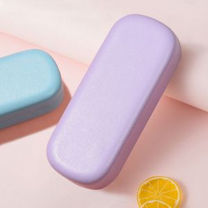 Étui à lunettes carré en PU anti-stress portable et tendance avec logo personnalisé, couleurs bonbon, boîte rigide pour lunettes, accessoires pour lunettes - Product Image 5