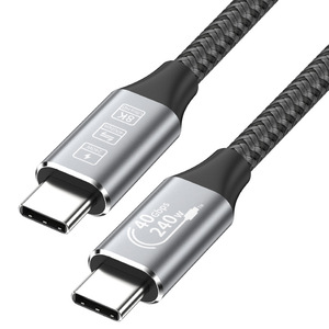 Cable de datos USB4 tipo C 240W 40Gbps, cable de carga de doble extremo para teléfonos móviles - Product Image 1