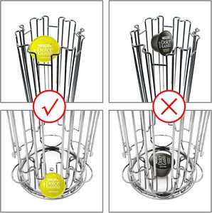 Support de tour rotatif portable en acier inoxydable 24 tasses <span class=keywords><strong>Dolce</strong></span> <span class=keywords><strong>Gusto</strong></span> Présentoir à capsules <span class=keywords><strong>Grande</strong></span> capacité pour le stockage des dosettes de café - Product Image 4