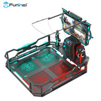 FuninVR - Simulateur de tir VR FPS pour 4 joueurs - Arène de jeu - 30 jeux - Construction métallique - Pour centre commercial - Parc d'aventure
