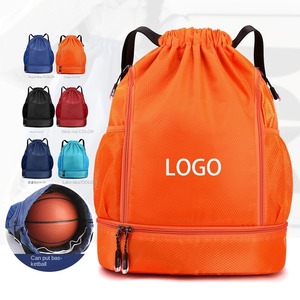 Biểu Tượng Tùy Chỉnh Dây Kéo Ba Lô <span class=keywords><strong>Nylon</strong></span> Chống Thấm Nước Dây Kéo Thể Thao Phòng Tập Thể Dục Túi Cho Bóng Đá & Bóng Rổ Cá Nhân Túi Quà Tặng - Product Image 1