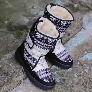 Nuevas <span class=keywords><strong>Botas</strong></span> de Nieve Planas de Media Caña para <span class=keywords><strong>Mujer</strong></span>, Invierno, Parte Superior de Algodón, Antideslizantes, Resistentes al Frío, Transpirables, Duraderas, Protegen las Piernas, para el Campo - Product Image 3