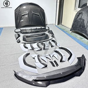 1016 Style Dry Carbon Fiber Glossy Twill Weave Bumper Front Lip Rear Diffuser Spoiler Fender Hood Screw-On Replacement for - Product Image 2