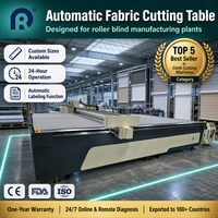Table de découpe automatique de tissus CNC avec convoyeur vibrant et couteau circulaire pour usine de stores enrouleurs Zebra Zip