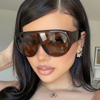 Lunettes de soleil pilote monobloc surdimensionnées 2026 – Grandes lunettes de soleil tendance de luxe avec design coupe-vent pour l'extérieur