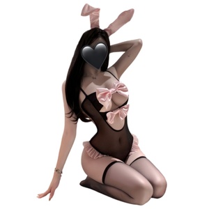 Lencería de Conejita Encantadora y Fantasiosa, Uniforme de Conejita de Peluche Caprichoso, Puro Deseo Seductor y de Ensueño para Mujer - Product Image 1