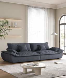 Mufang Design Sofa modulable de luxe de style simple avec cadre en bois massif Ensemble de meubles de salon modulables pour villas - Product Image 3