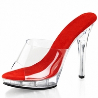 Chaussures de soirée élégantes pour Pole Dance, modèles transparents, pantoufles en cristal, talon fin de 13cm, sandales de Club à talons hauts pour femmes