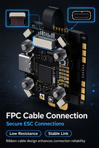อะไหล่โดรน FPV Borg Mini H7 Stack พร้อม STM32H743 60RS 4-IN-1 ESC ในตัว  โครงโลหะแบบพิเศษ - Product Image 5